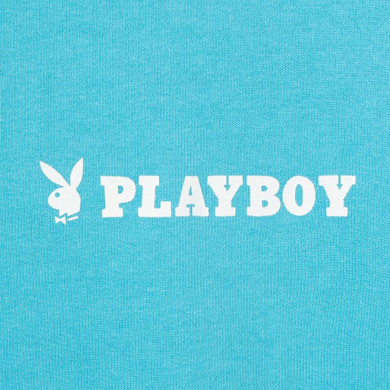 Hanorac Cu Gluga Dama Playboy Logo Oversized Zip-Up Albastri | ROSN-28157