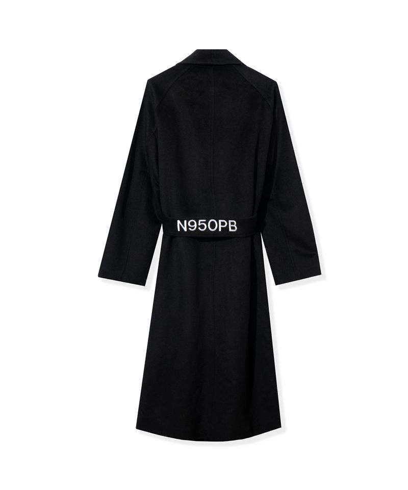 Jacheta Barbati Playboy Ed Long Wool Robe Coat Negrii | EHOD-96021