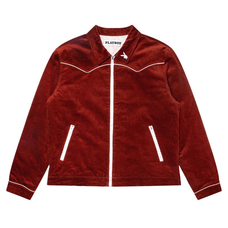 Jacheta Barbati Playboy High Roller Jacket Rosii Inchis | QBPA-13954