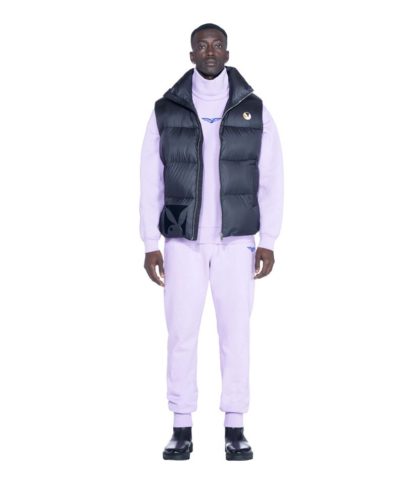 Jacheta Barbati Playboy N950pb Puffer Vest Negrii | MOKD-94632