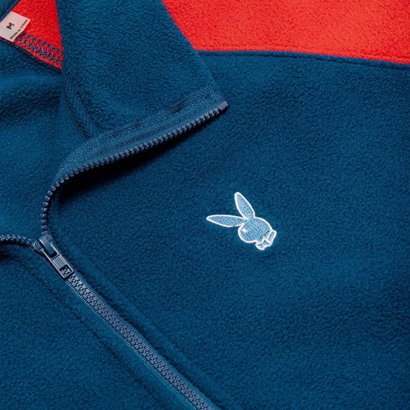 Jacheta Barbati Playboy University Half Zip Sweat Negrii Rosii | VFKT-09218