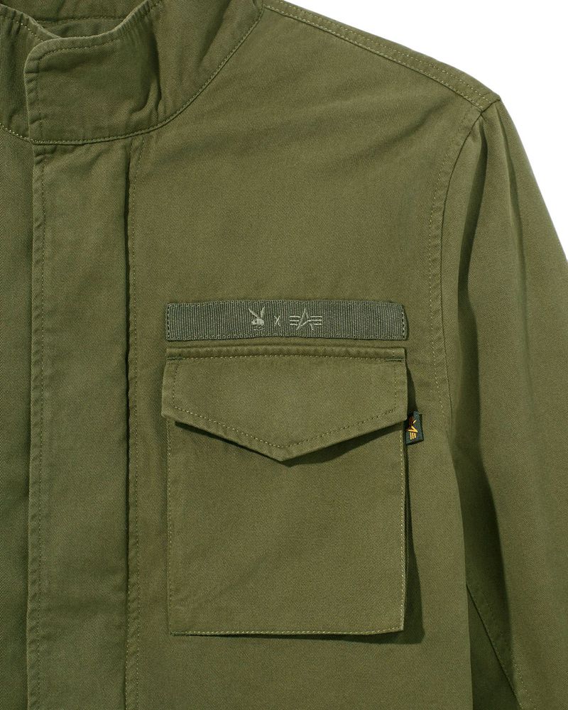 Jacheta Barbati Playboy X Alpha Industries Field Jacket Verzi | ZERF-61385