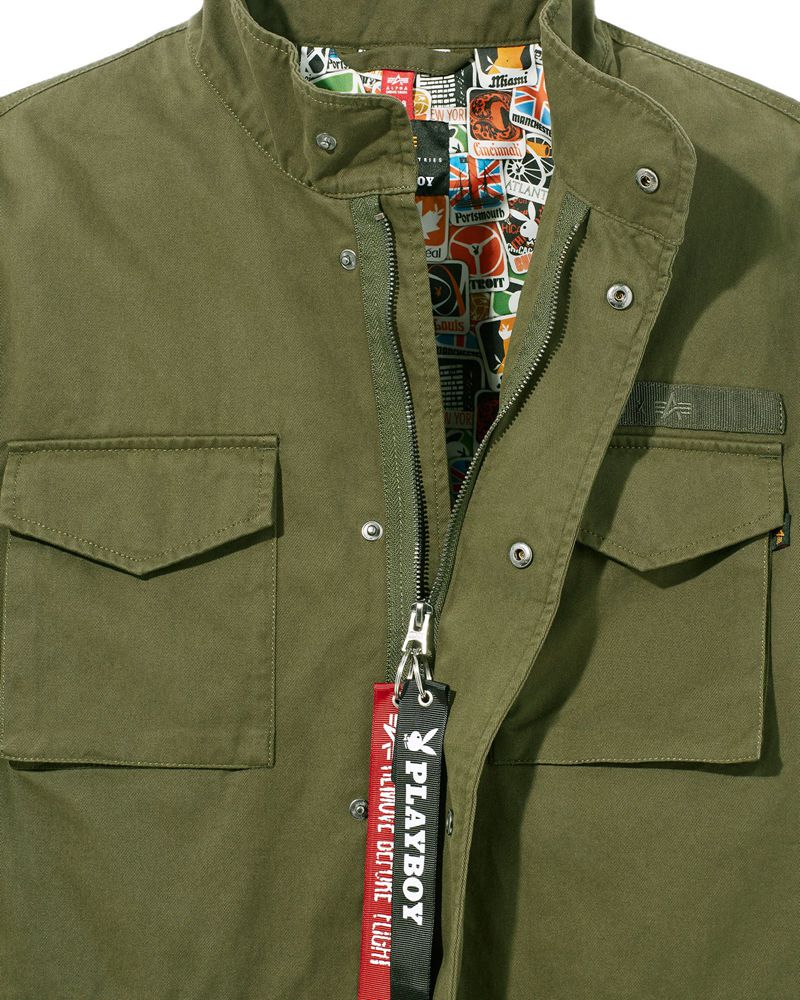 Jacheta Barbati Playboy X Alpha Industries Field Jacket Verzi | ZERF-61385