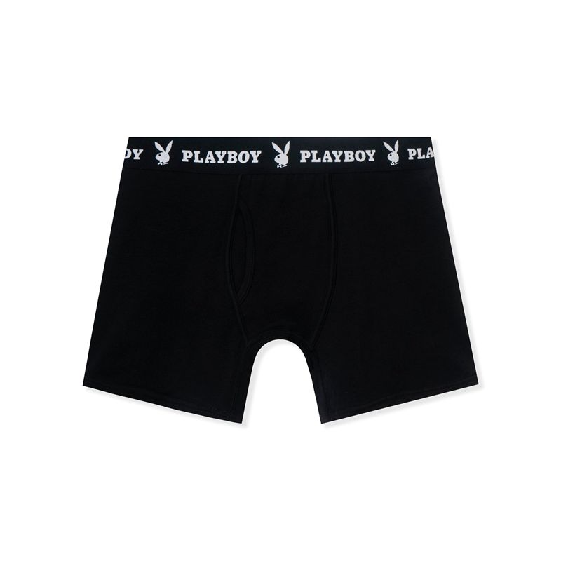 Lenjerie Barbati Playboy 2-Pack Boxer Briefs Negrii | IQXD-80912