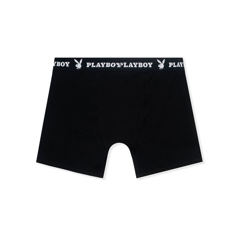 Lenjerie Barbati Playboy 2-Pack Boxer Briefs Negrii | IQXD-80912