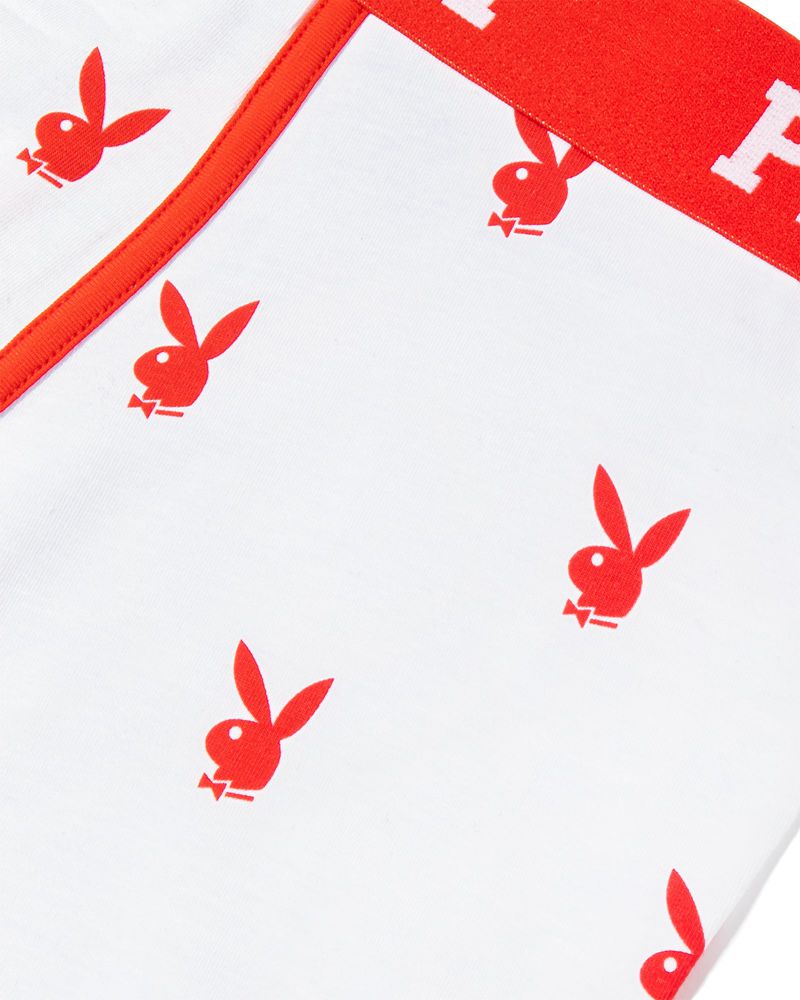 Lenjerie Barbati Playboy Rabbit Head Boxer Briefs Negrii | GPQD-92873