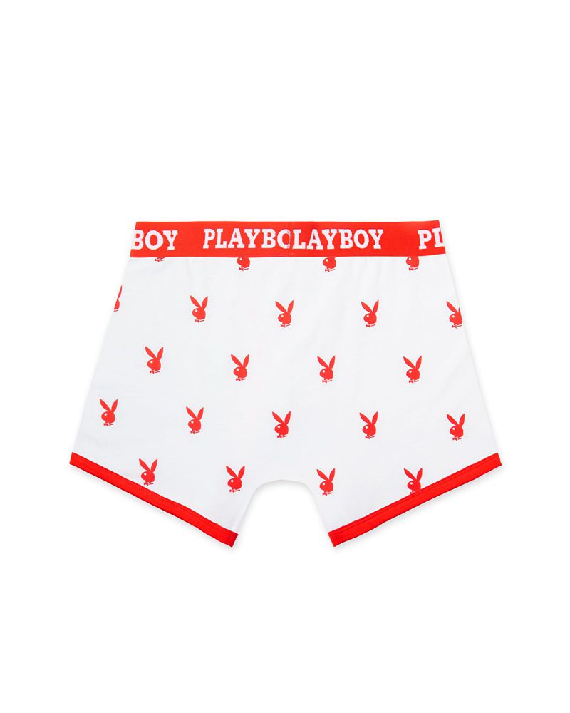 Lenjerie Barbati Playboy Rabbit Head Boxer Briefs Negrii | GPQD-92873