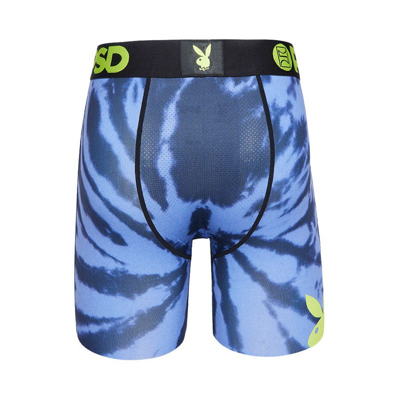 Lenjerie Barbati Playboy Tie Dye Logo Boxer Brief Albastri Verzi | WKDR-02817