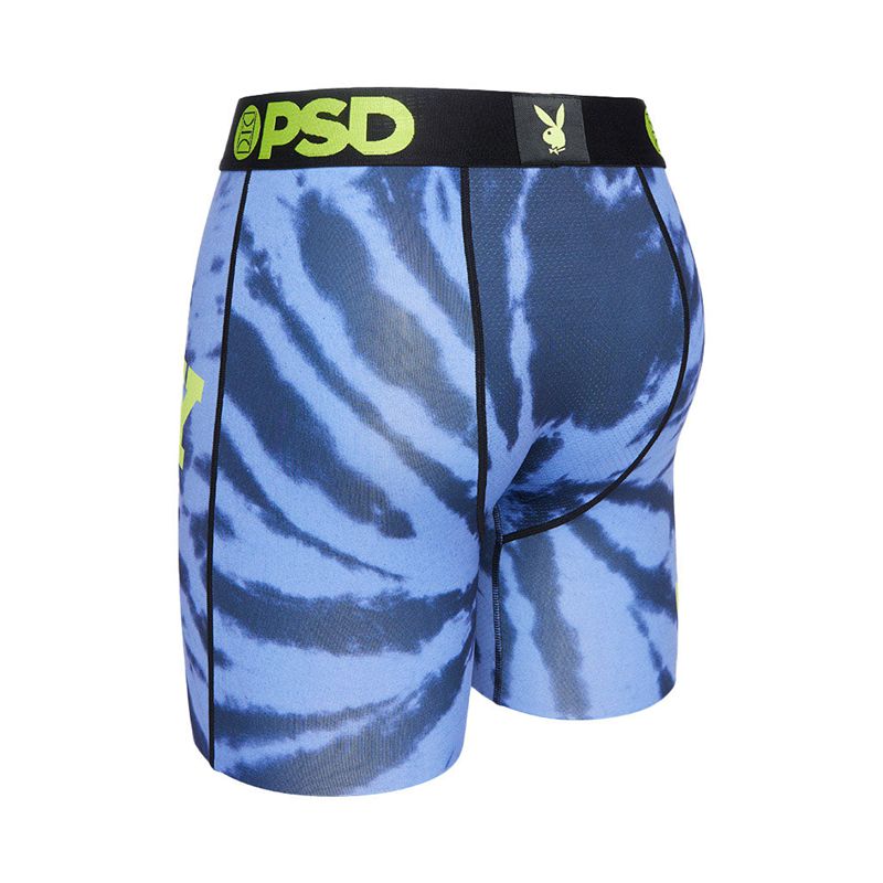 Lenjerie Barbati Playboy Tie Dye Logo Boxer Brief Albastri Verzi | WKDR-02817