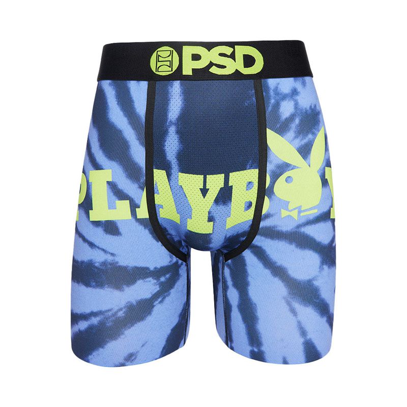 Lenjerie Barbati Playboy Tie Dye Logo Boxer Brief Albastri Verzi | WKDR-02817