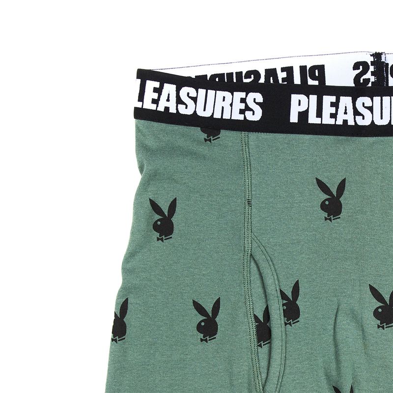 Lenjerie Barbati Playboy X Pleasures Boxer Briefs Set Negrii Verzi | YHMR-82197