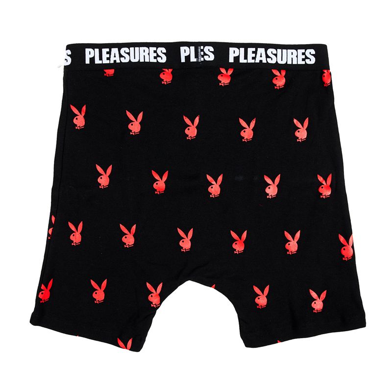 Lenjerie Barbati Playboy X Pleasures Boxer Briefs Set Negrii Verzi | YHMR-82197