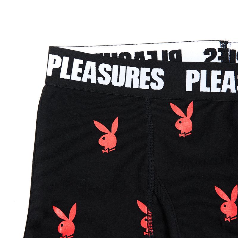 Lenjerie Barbati Playboy X Pleasures Boxer Briefs Set Negrii Verzi | YHMR-82197