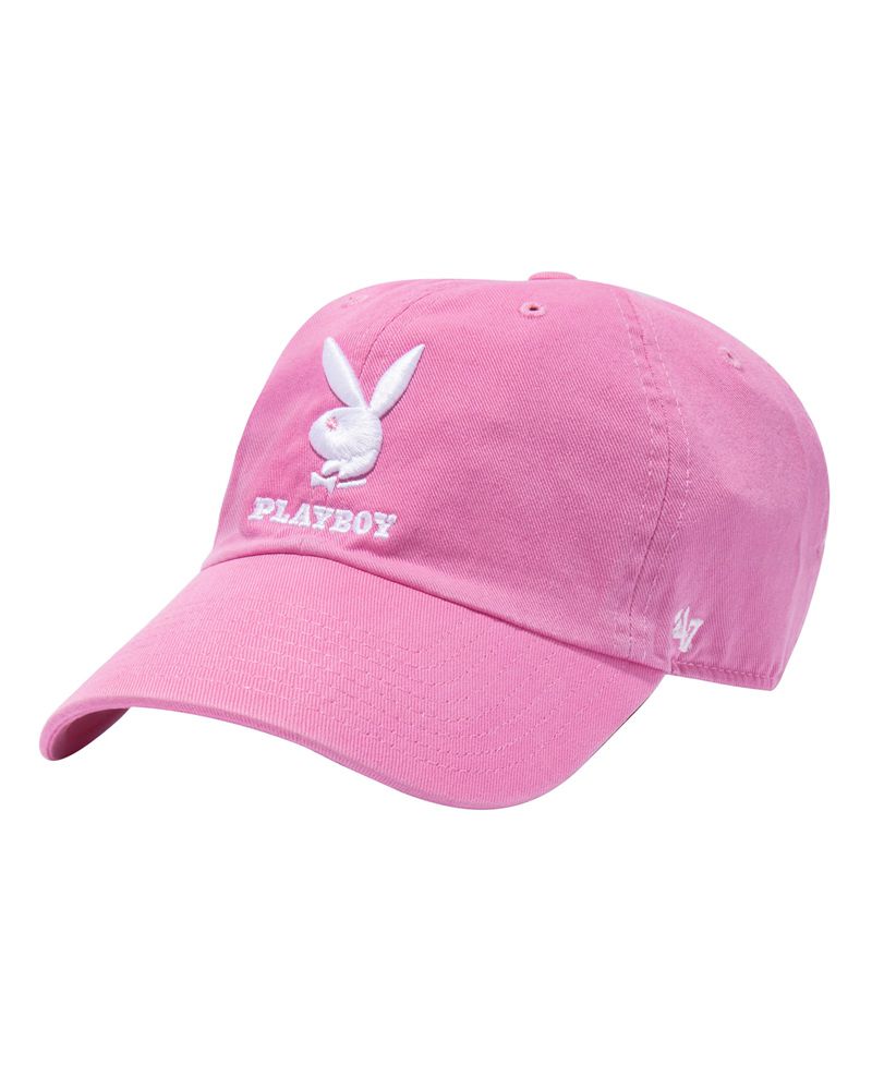 Palarie Barbati Playboy 47 Brand Adjustable Dad Roz Albi | TFPA-51792