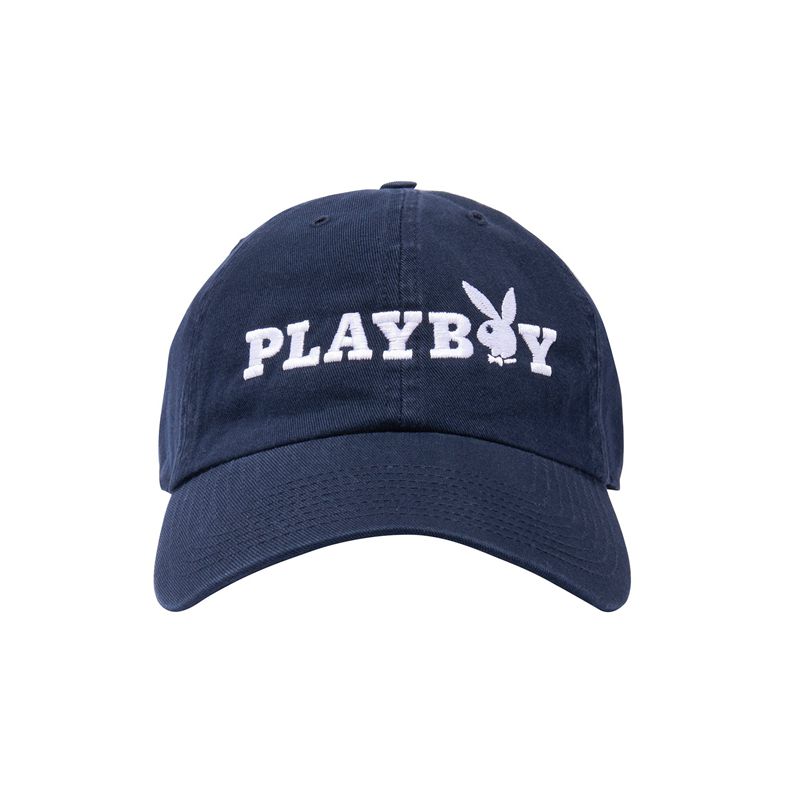 Palarie Barbati Playboy 47 Brand Adjustable Dad Bleumarin Albi | YILZ-02865