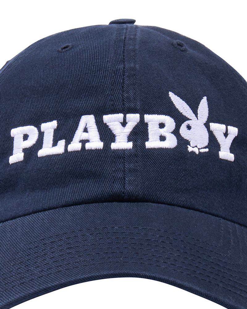 Palarie Barbati Playboy 47 Brand Adjustable Dad Bleumarin Albi | YILZ-02865