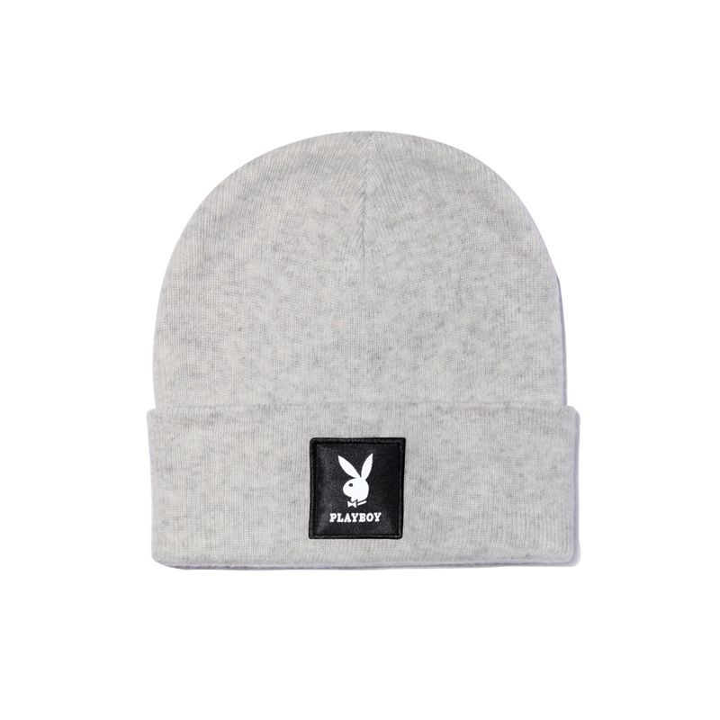 Palarie Barbati Playboy Knit Beanie With Logo Patch Verzi | KWHU-83629