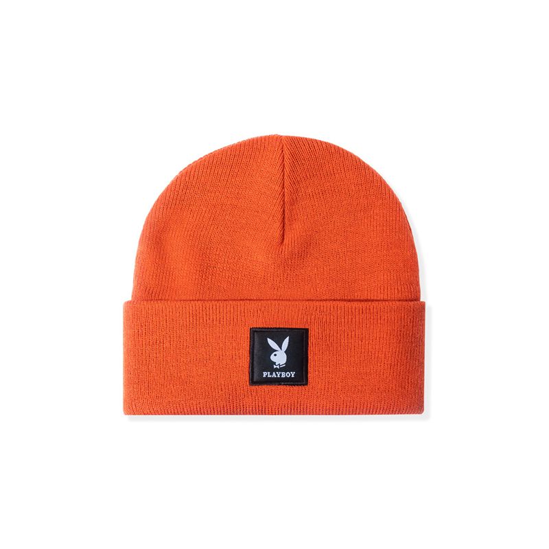 Palarie Barbati Playboy Knit Beanie With Logo Patch Verzi | KWHU-83629