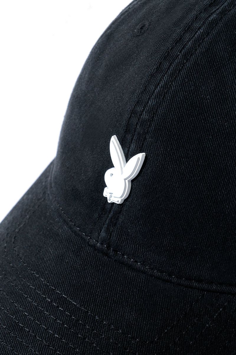 Palarie Barbati Playboy Metal Rabbit Head Pin Dad Albi | PRWY-79346