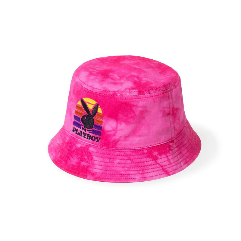 Palarie Barbati Playboy Sunset Tie Dye Bucket Violet | TMUJ-58620