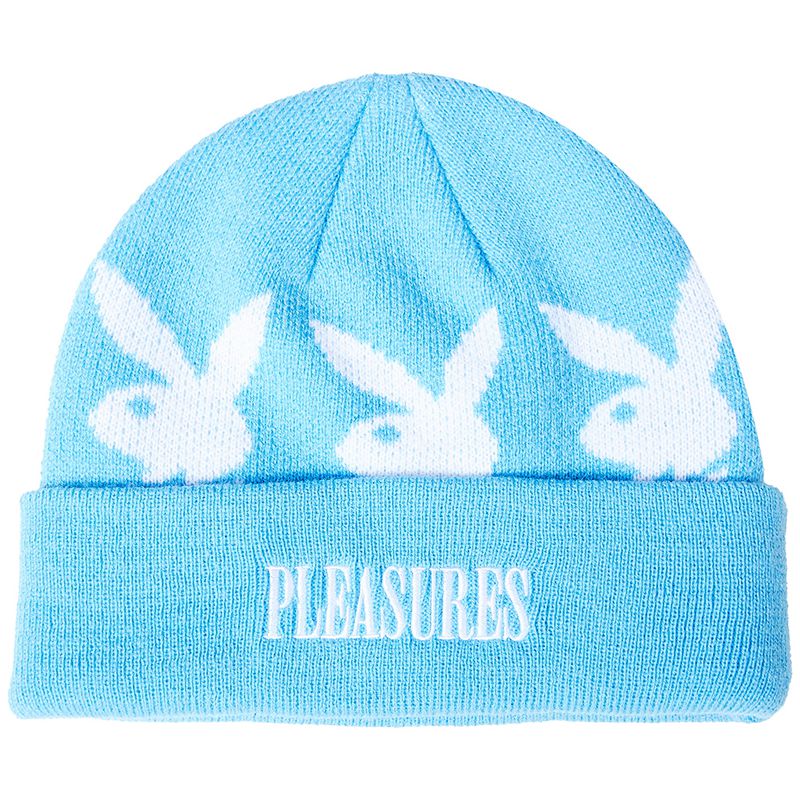 Palarie Barbati Playboy X Pleasures Jacquard Bunny Beanie Albastri | QAPX-59813