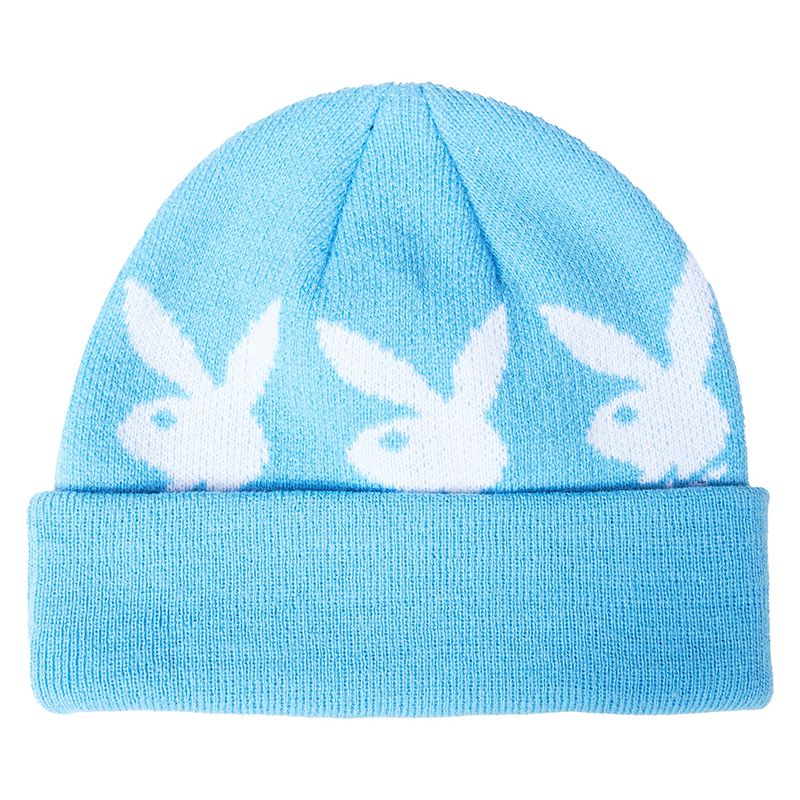 Palarie Barbati Playboy X Pleasures Jacquard Bunny Beanie Albastri | QAPX-59813