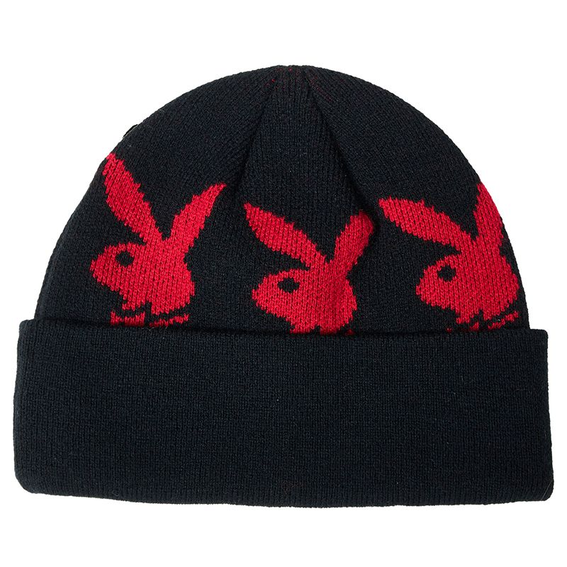 Palarie Barbati Playboy X Pleasures Jacquard Bunny Beanie Albastri | QAPX-59813