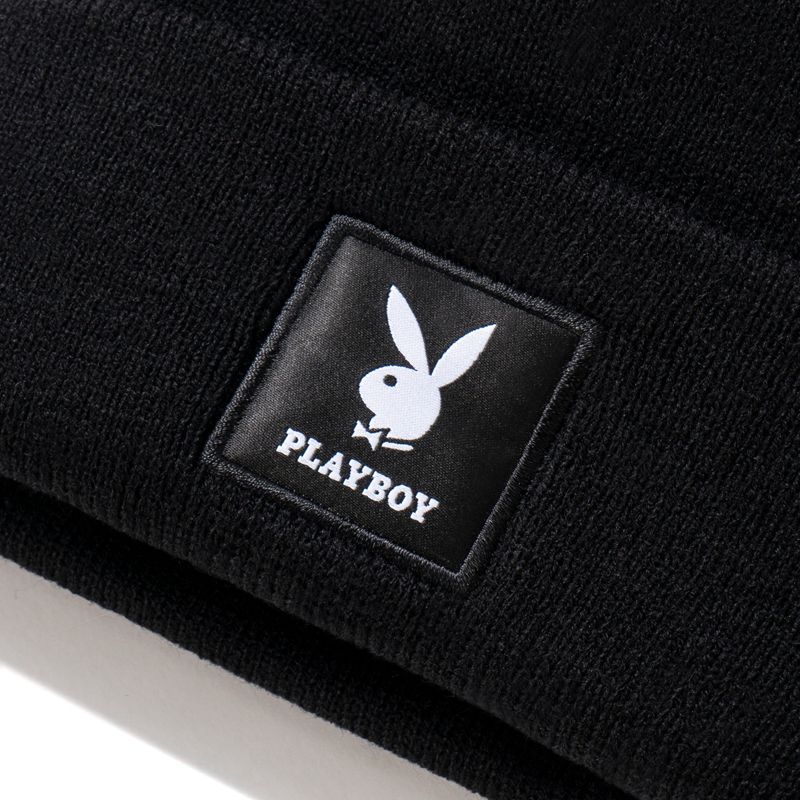 Palarie Dama Playboy Knit Beanie With Logo Patch Verzi | KENO-13967