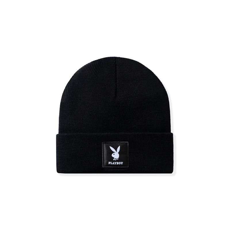 Palarie Dama Playboy Knit Beanie With Logo Patch Verzi | KENO-13967