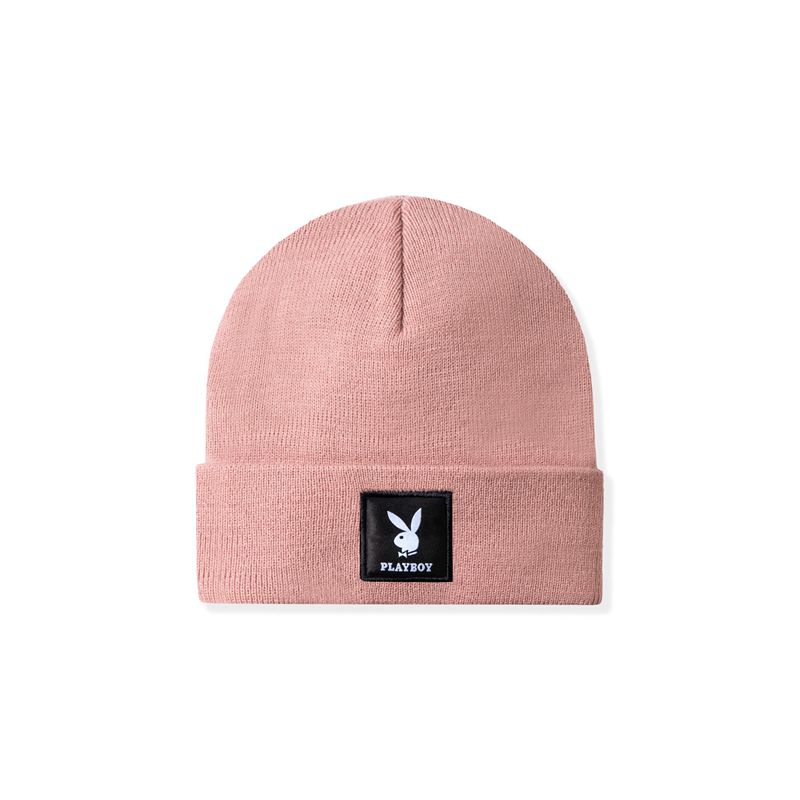 Palarie Dama Playboy Knit Beanie With Logo Patch Verzi | KENO-13967