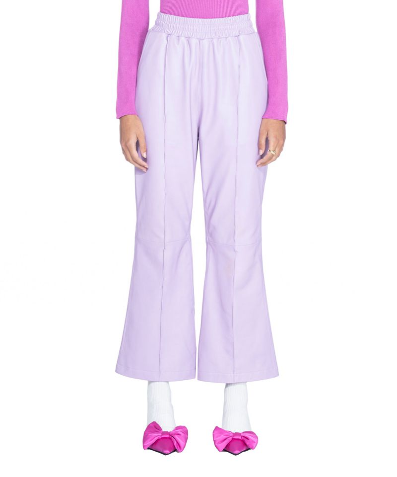 Pantaloni Barbati Playboy Piele Flares Violet | GVEK-35971