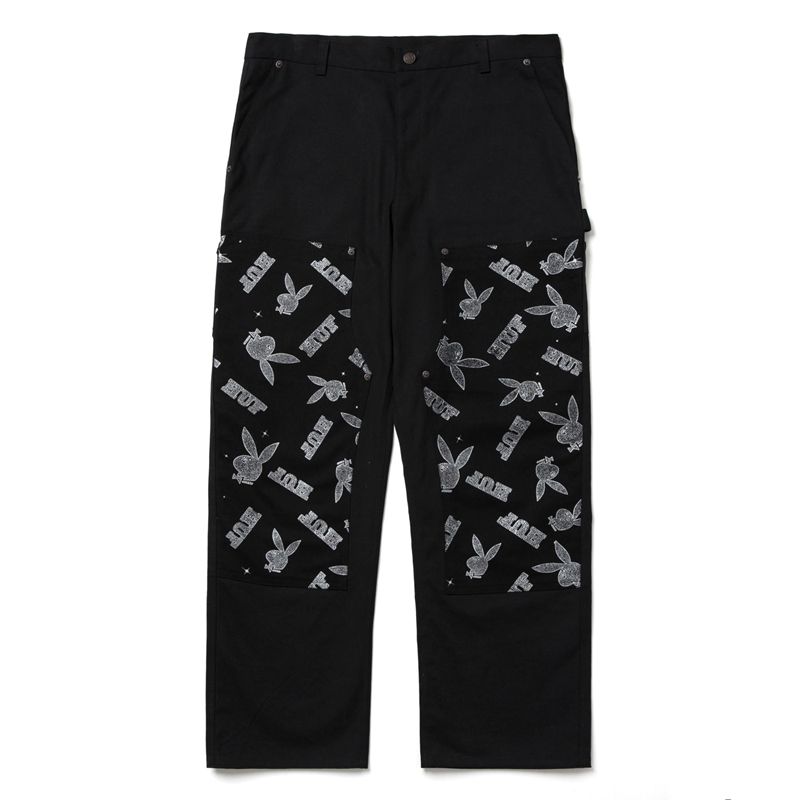 Pantaloni Barbati Playboy X Huf Vvs Rabbit Head Negrii | EZIO-48752