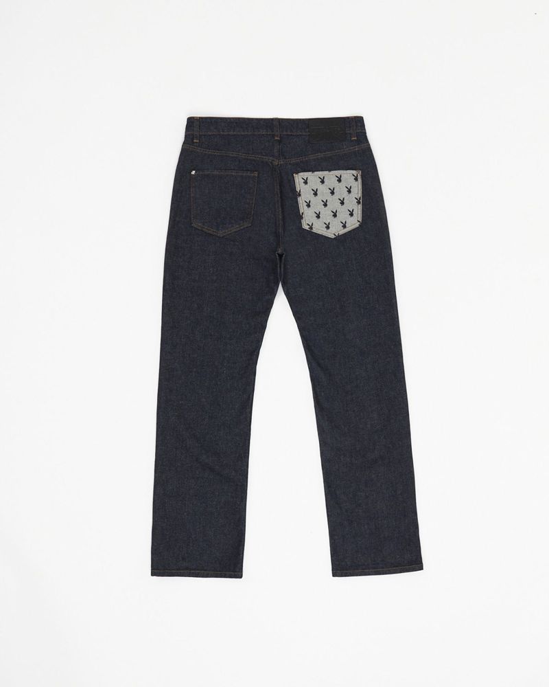 Pantaloni Barbati Playboy X John Richmond Dark Blue Albastri Inchis | RMSC-04392