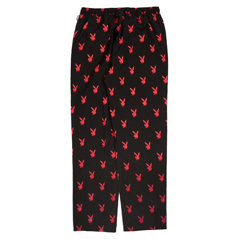 Pantaloni Barbati Playboy X Pleasures Bunny Lounge Negrii | JQIG-26495