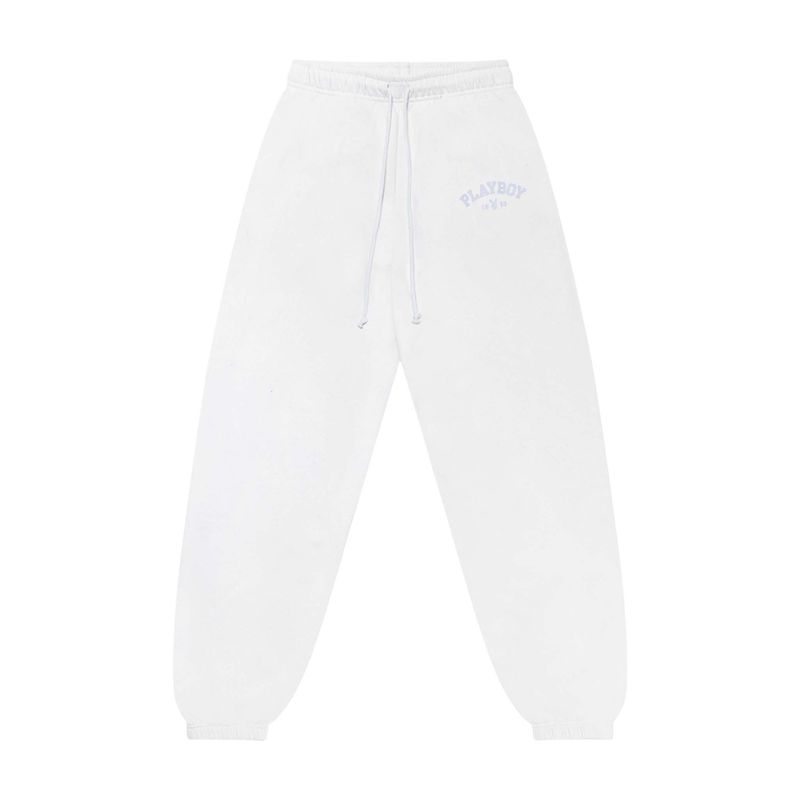 Pantaloni Dama Playboy 1953 Sweats Albi | LNYJ-56304