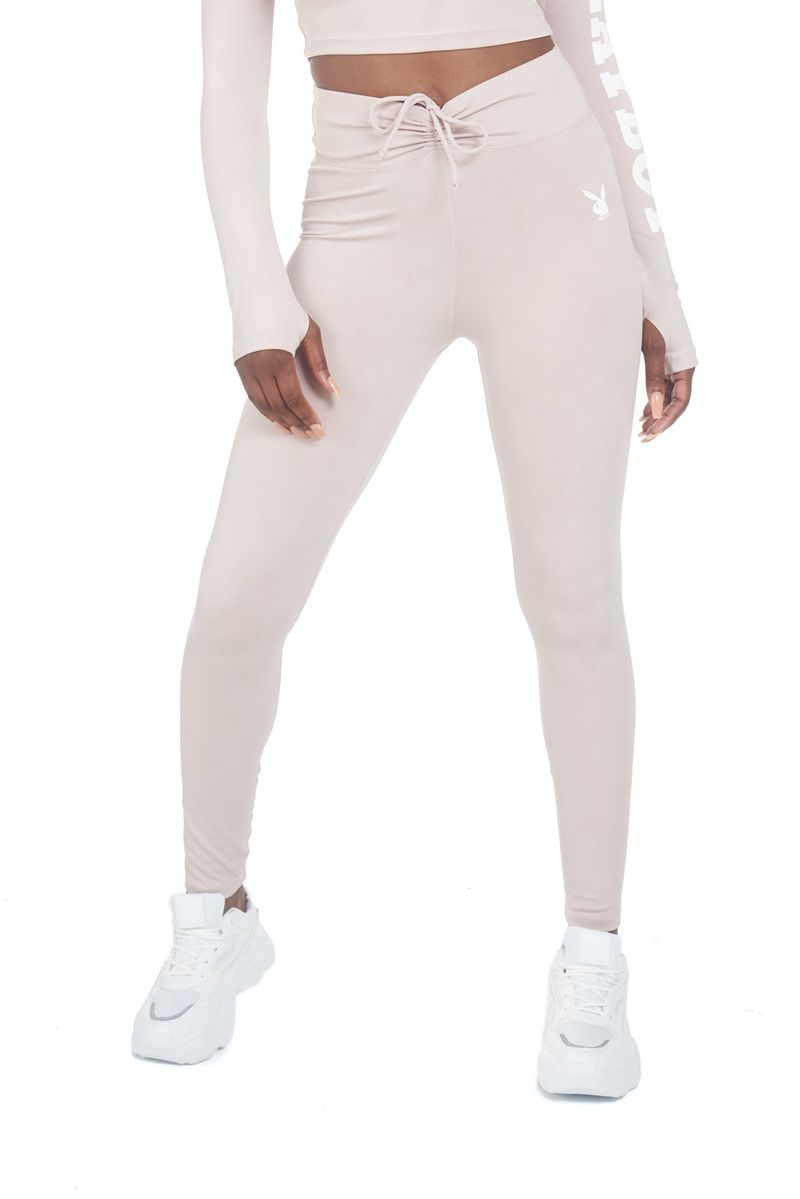 Pantaloni Dama Playboy Active Ruched Waistband Leggings Gri | GNAC-94186