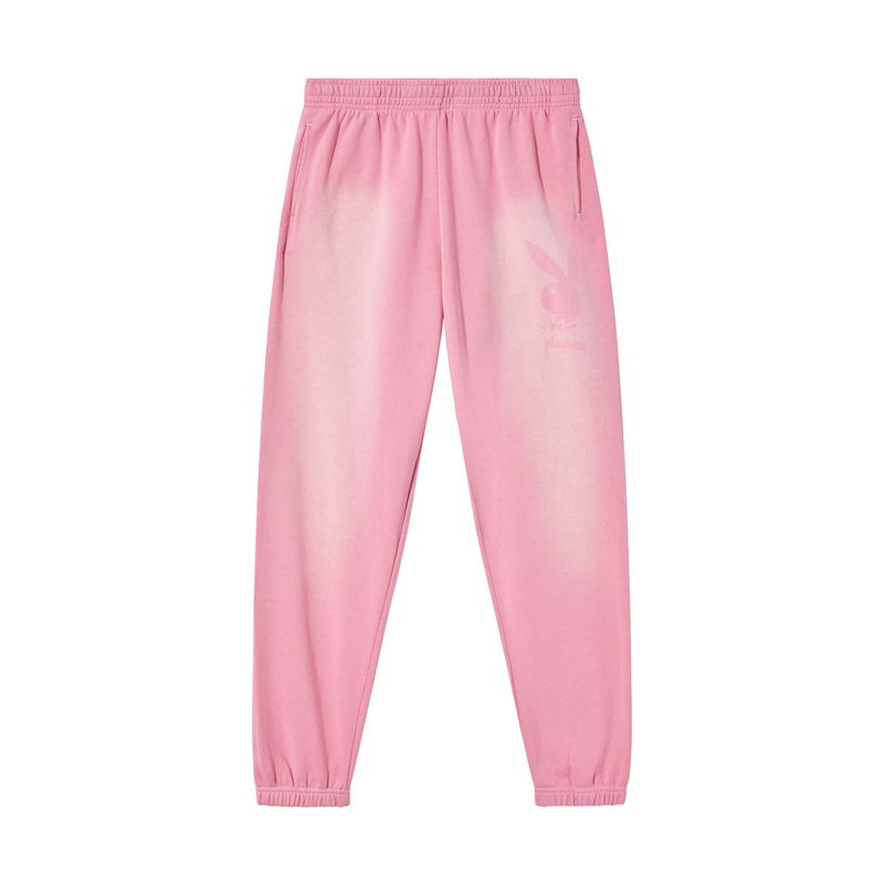 Pantaloni Dama Playboy Airbrush Sweats Gri Inchis | CPLM-31047