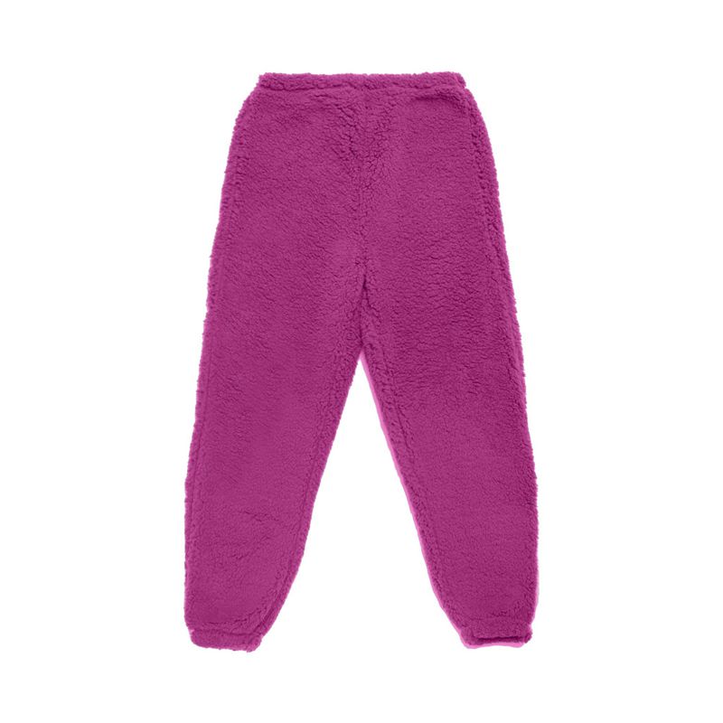 Pantaloni Dama Playboy Bunny Leg Sherpa Sweat Violet Inchis | EPRB-83142