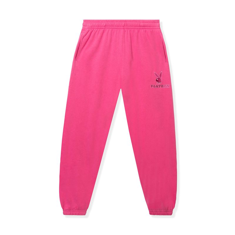 Pantaloni Dama Playboy Clasici Boyfriend Sweats Roz | KUTO-28536