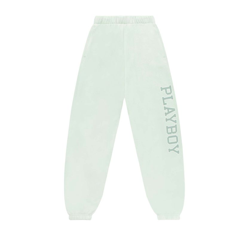 Pantaloni Dama Playboy Clasici Masthead Sweats Verde Menta Verzi | NLDH-82903