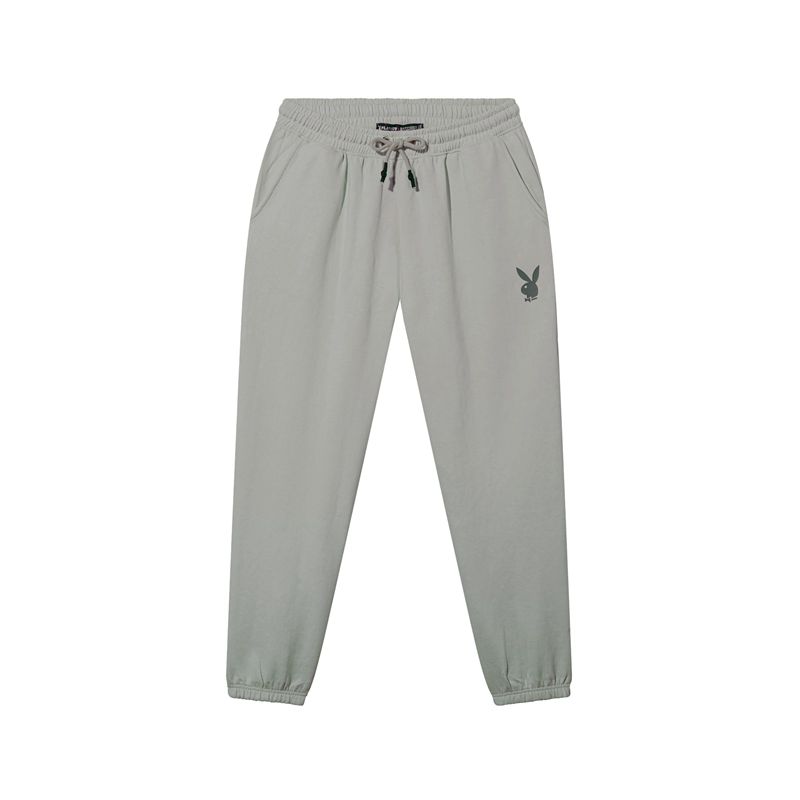 Pantaloni Dama Playboy Clasici Oversized Sweats Masline Verzi | ETJH-71604