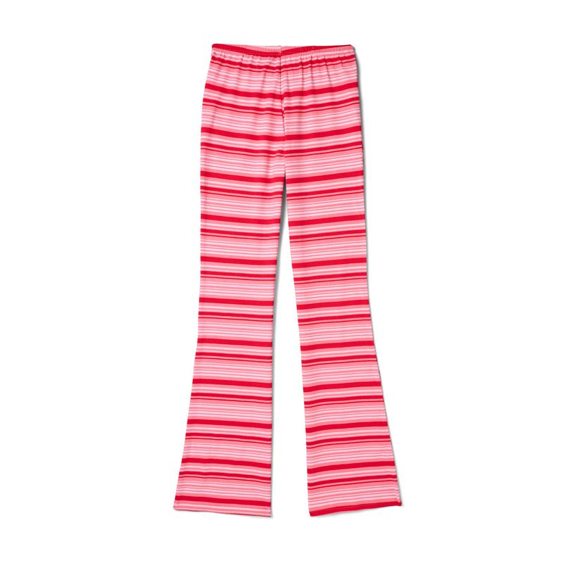 Pantaloni Dama Playboy Crush Stripe Flare Sweats Rosii | UPNH-02389