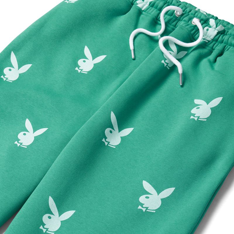 Pantaloni Dama Playboy Green Bunny Joggers Verzi | PWOY-74629