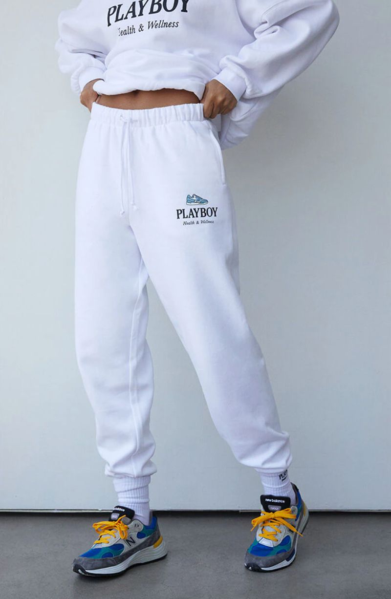 Pantaloni Dama Playboy Oversized Sweats Albi | AHBV-83697