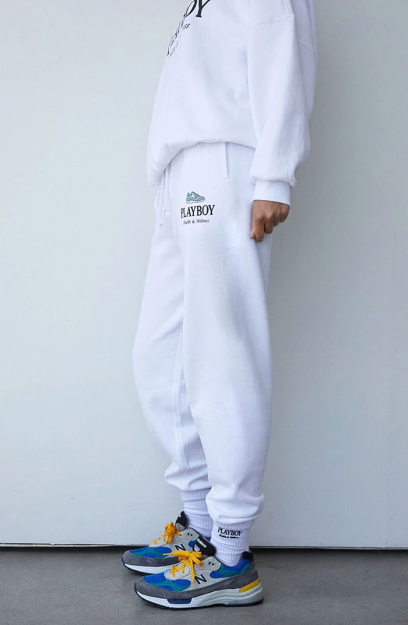 Pantaloni Dama Playboy Oversized Sweats Albi | AHBV-83697