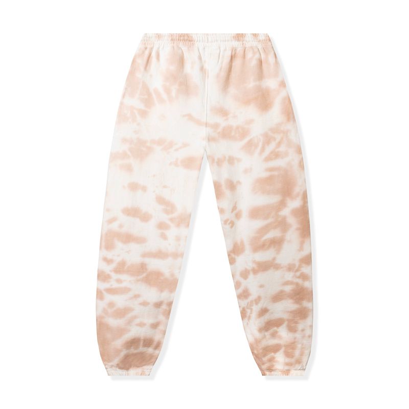 Pantaloni Dama Playboy Tie Dye Oversized Joggers Albi Portocalii | TMCG-91520