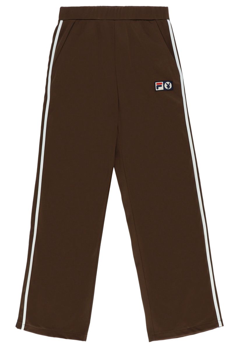 Pantaloni Dama Playboy X Fila Mardi Track Verzi | ZHCS-18356