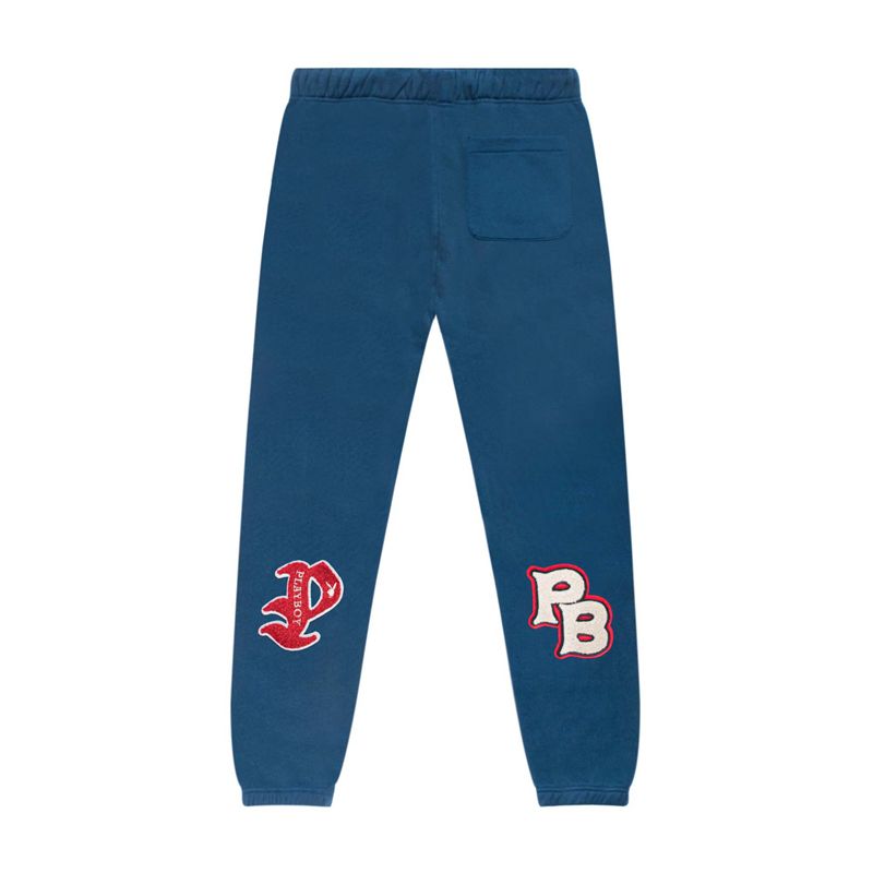 Pantaloni De Trening Barbati Playboy Championship Sweatpant Bleumarin | BFPL-32047