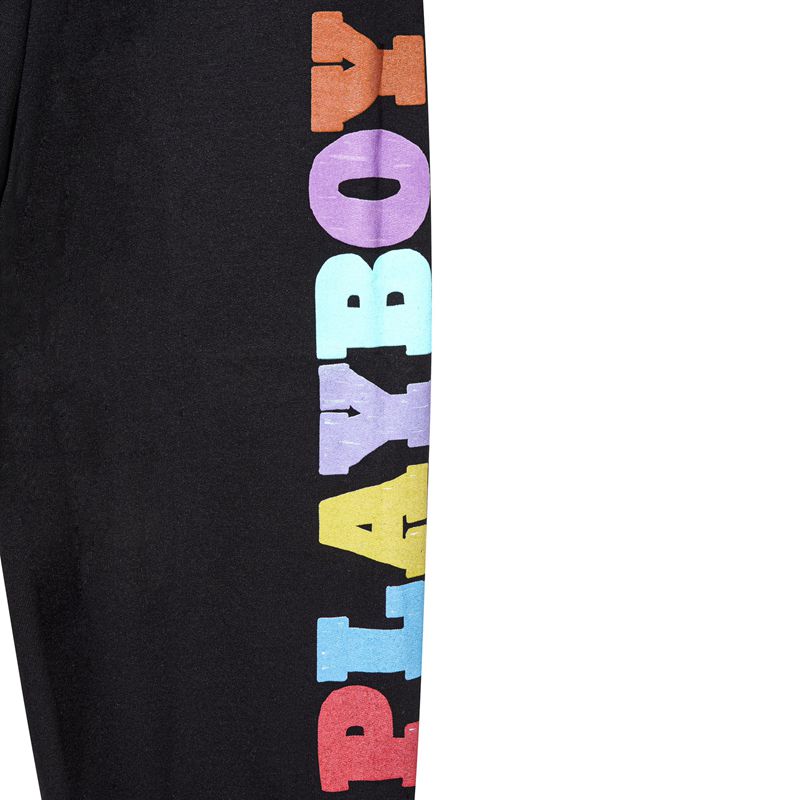 Pantaloni De Trening Barbati Playboy Color-Block Sweatpant Negrii | WYJQ-68730