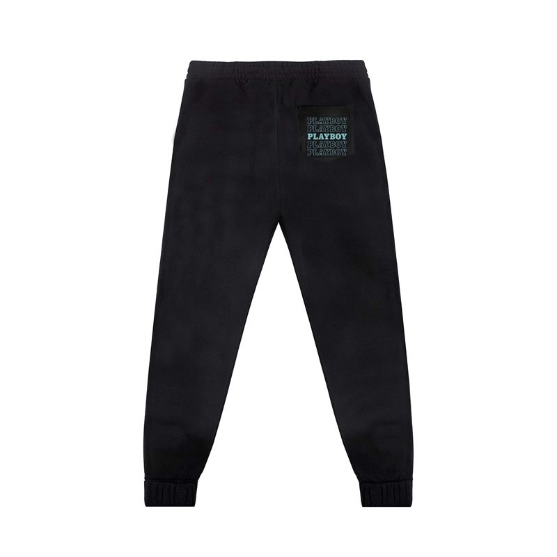 Pantaloni De Trening Barbati Playboy Masthead Negrii Rosii | PYIZ-07149